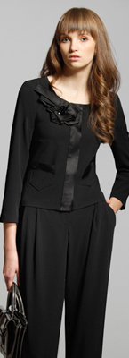 Женский деловой костюм черного цвета