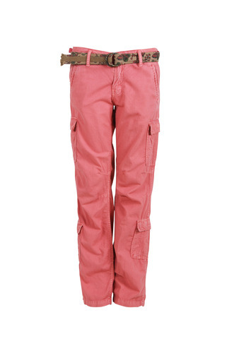 Свободные  брюки с карманами розового цвета