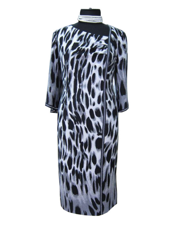 Шикарное платье с леопардовым принтом "Диана"